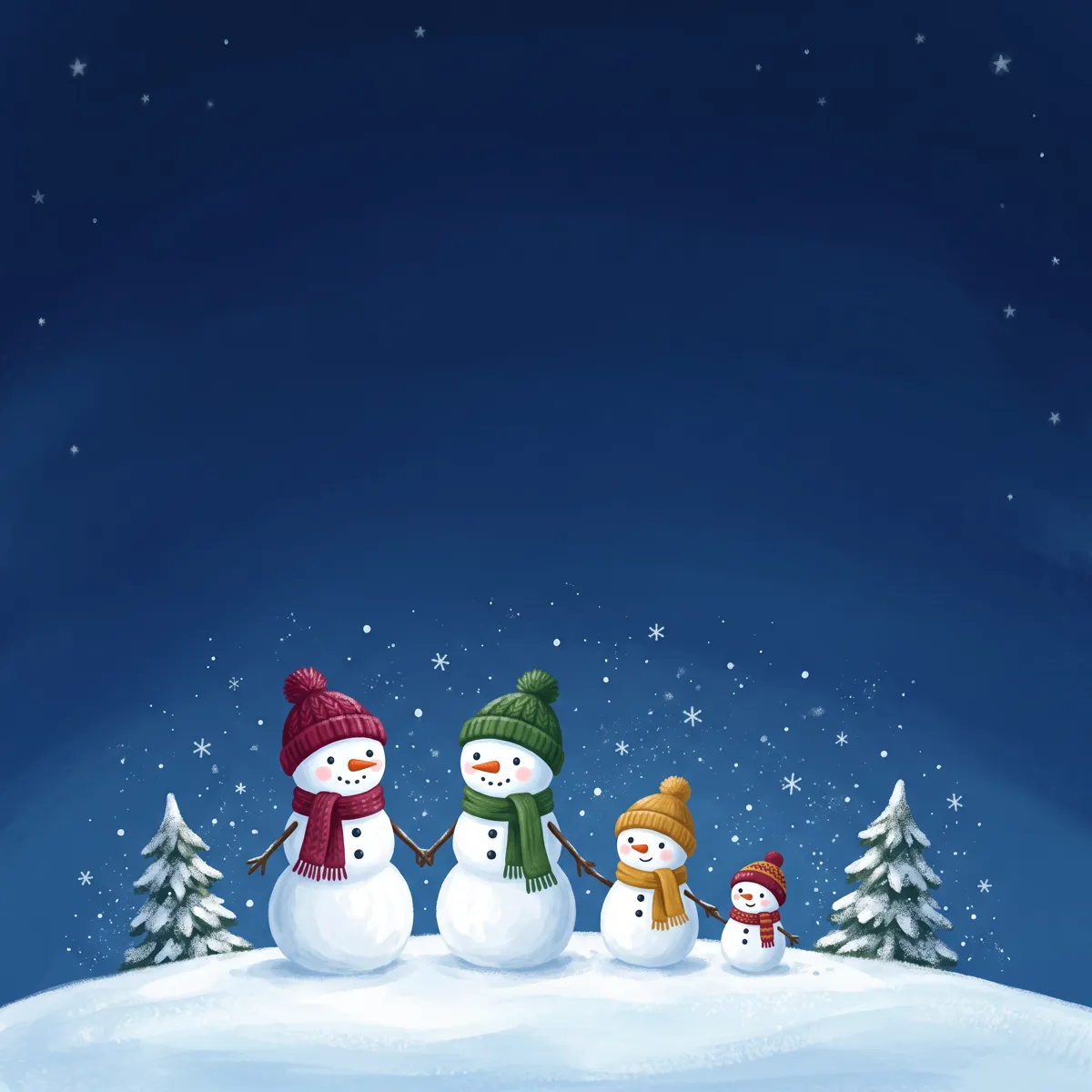 Snowman Family bauble concept art